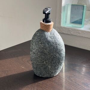Funky Rock Designs Real Stone Soap Dispenser with Cork Top